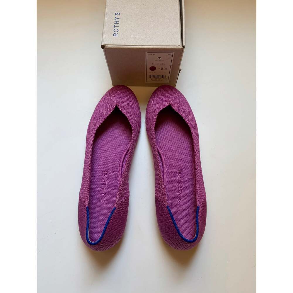 NEW Rothys Bloom Metallic Ballet Flats - Picture 3 of 5